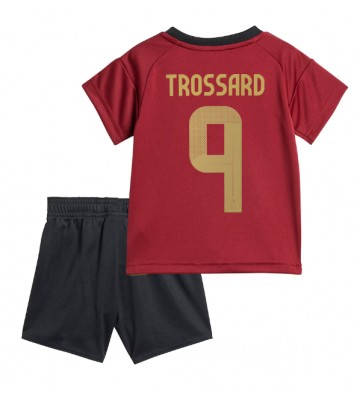 Belgien Leandro Trossard #9 Hemmakläder Barn EM 2024 Kortärmad (+ Korta byxor)